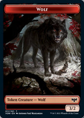 Wolf (011) // Human (010) Double-sided Token [Innistrad: Crimson Vow Tokens] | Exor Games Bridgewater