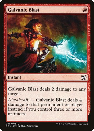 Galvanic Blast [Duel Decks: Elves vs. Inventors] | Exor Games Bridgewater