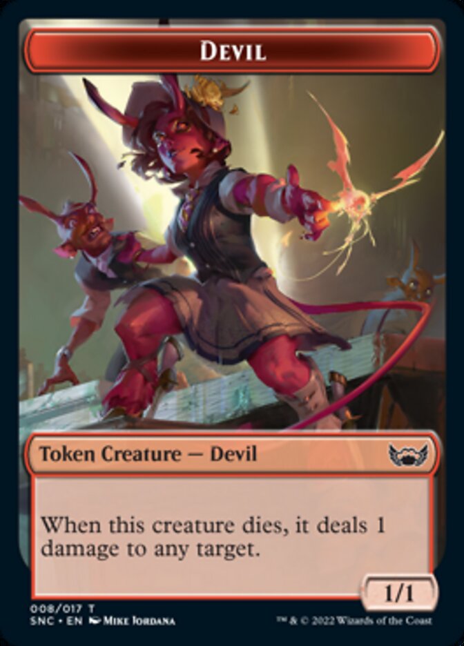 Devil // Rogue Double-sided Token [Streets of New Capenna Tokens] | Exor Games Bridgewater