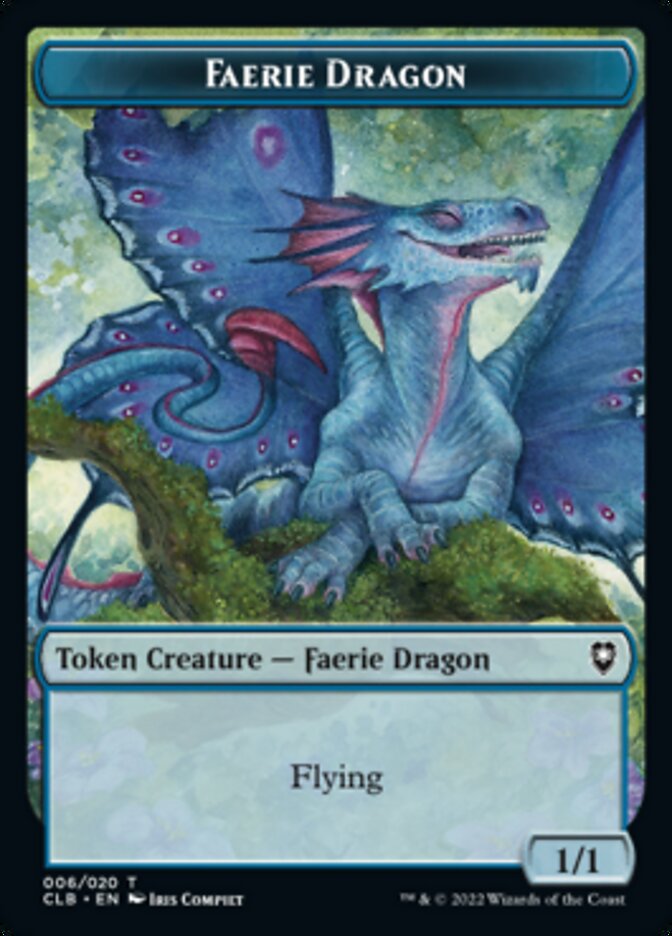 Treasure // Faerie Dragon Double-sided Token [Commander Legends: Battle for Baldur's Gate Tokens] | Exor Games Bridgewater