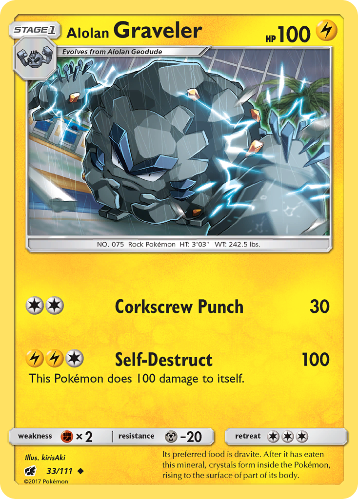 Alolan Graveler (33/111) [Sun & Moon: Crimson Invasion] | Exor Games Bridgewater