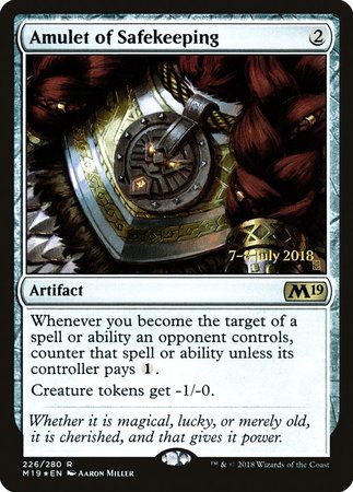 Amulet of Safekeeping [Core Set 2019 Promos] | Exor Games Bridgewater