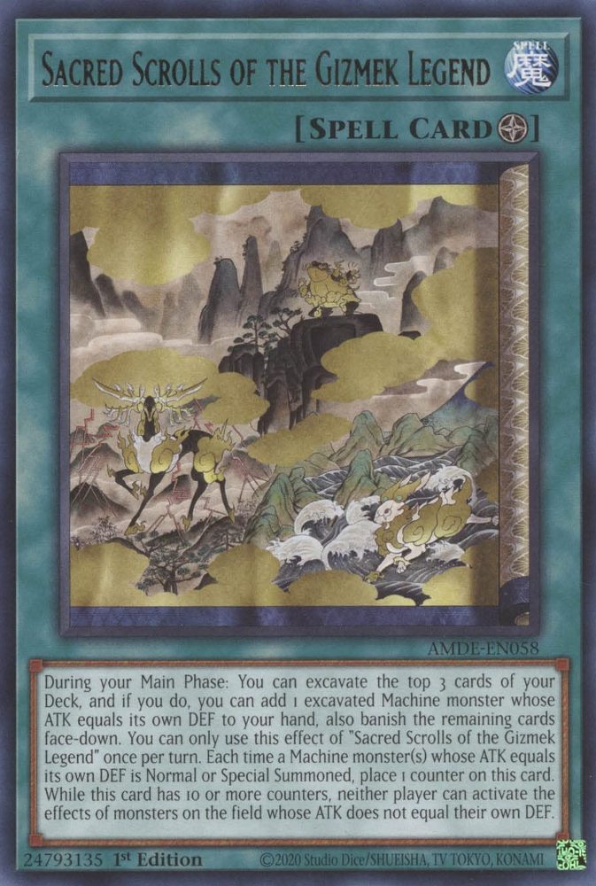 Sacred Scrolls of the Gizmek Legend [AMDE-EN058] Rare | Exor Games Bridgewater