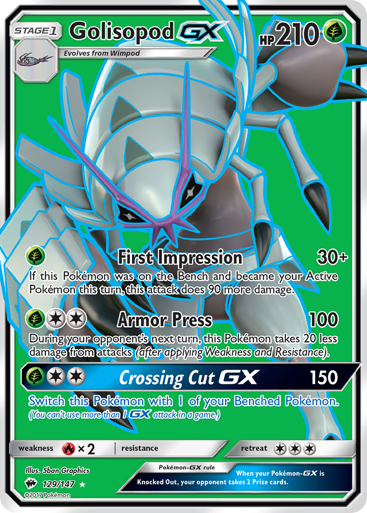 Golisopod GX (129/147) [Sun & Moon: Burning Shadows] | Exor Games Bridgewater