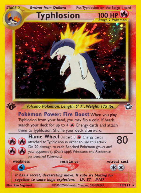 Typhlosion (18/111) [Neo Genesis 1st Edition] | Exor Games Bridgewater