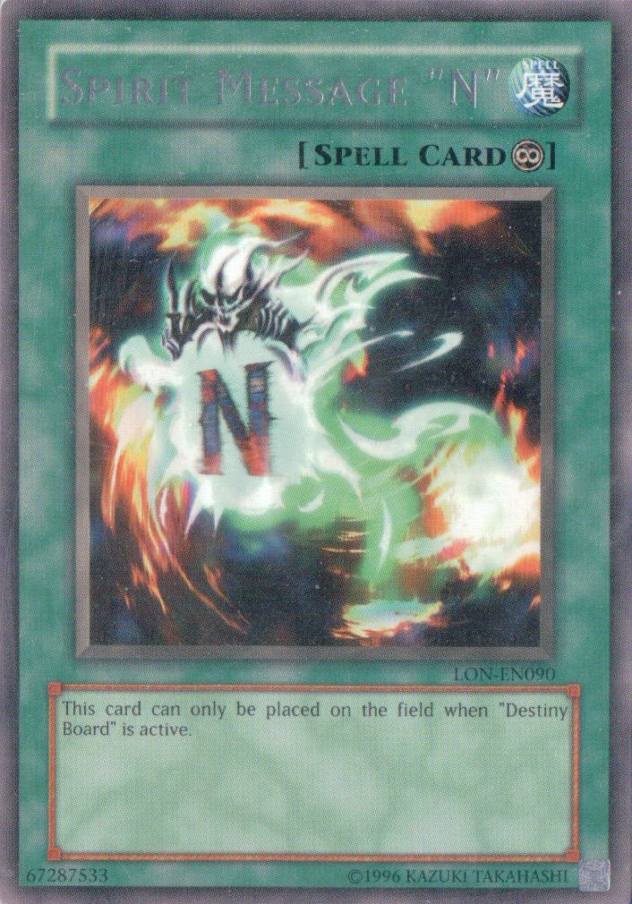 Spirit Message "N" [LON-EN090] Rare | Exor Games Bridgewater