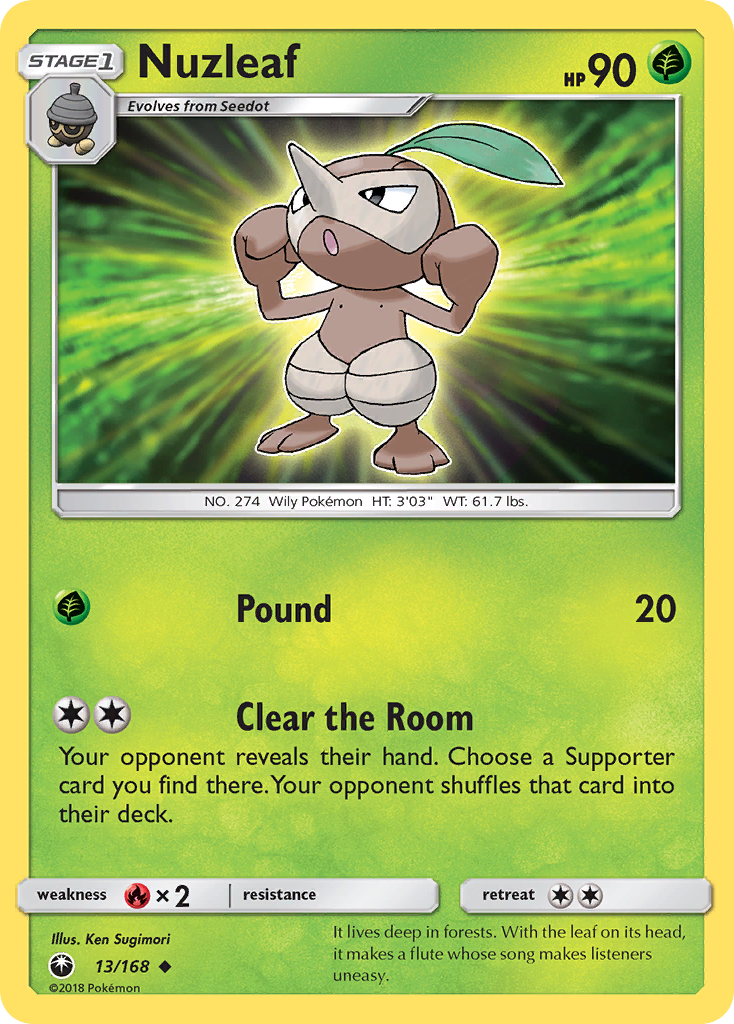 Nuzleaf (13/168) [Sun & Moon: Celestial Storm] | Exor Games Bridgewater