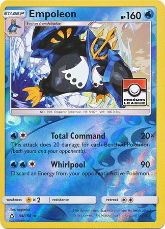 Empoleon (34/156) (League Promo) [Sun & Moon: Ultra Prism] | Exor Games Bridgewater