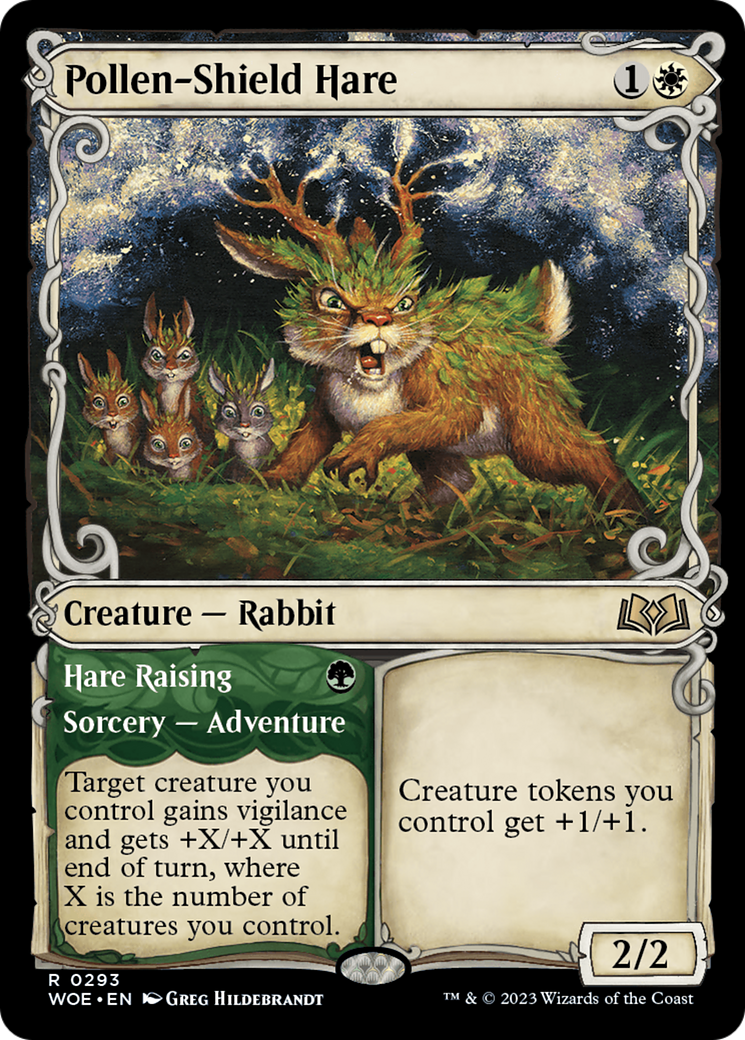 Pollen-Shield Hare // Hare Raising (Promo Pack) [Wilds of Eldraine Promos] | Exor Games Bridgewater