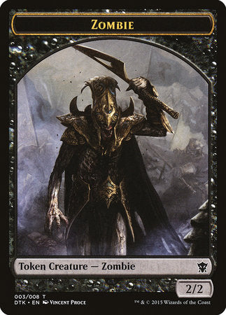 Zombie Token [Dragons of Tarkir Tokens] | Exor Games Bridgewater