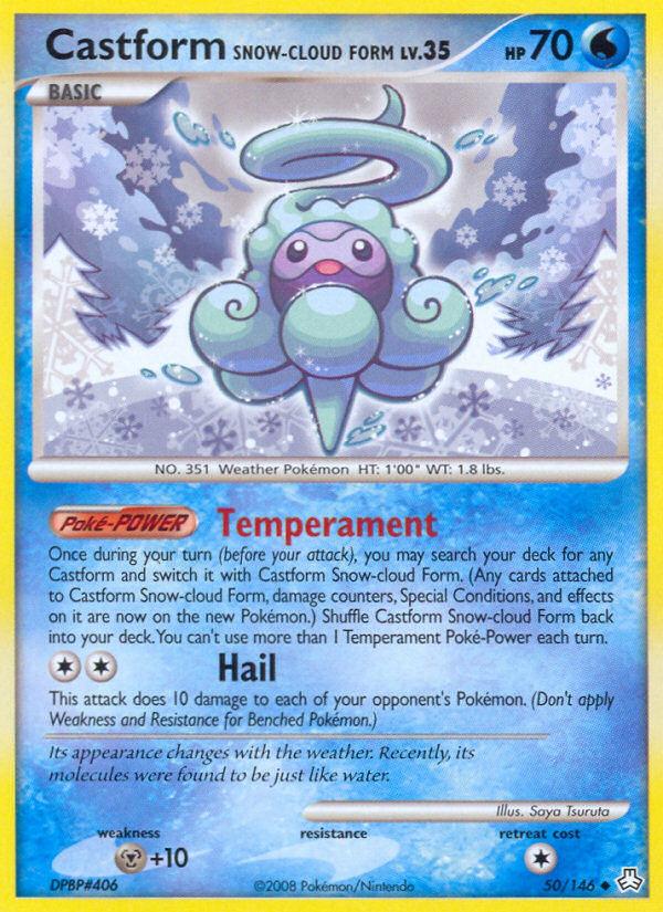 Castform Snow-cloud Form (50/146) [Diamond & Pearl: Legends Awakened] | Exor Games Bridgewater