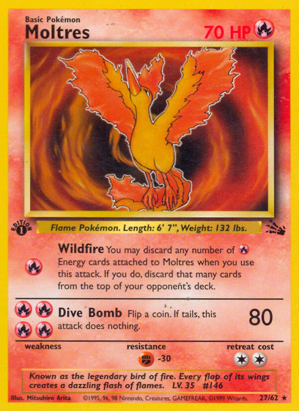 Moltres (27/62) [Fossil 1st Edition] | Exor Games Bridgewater