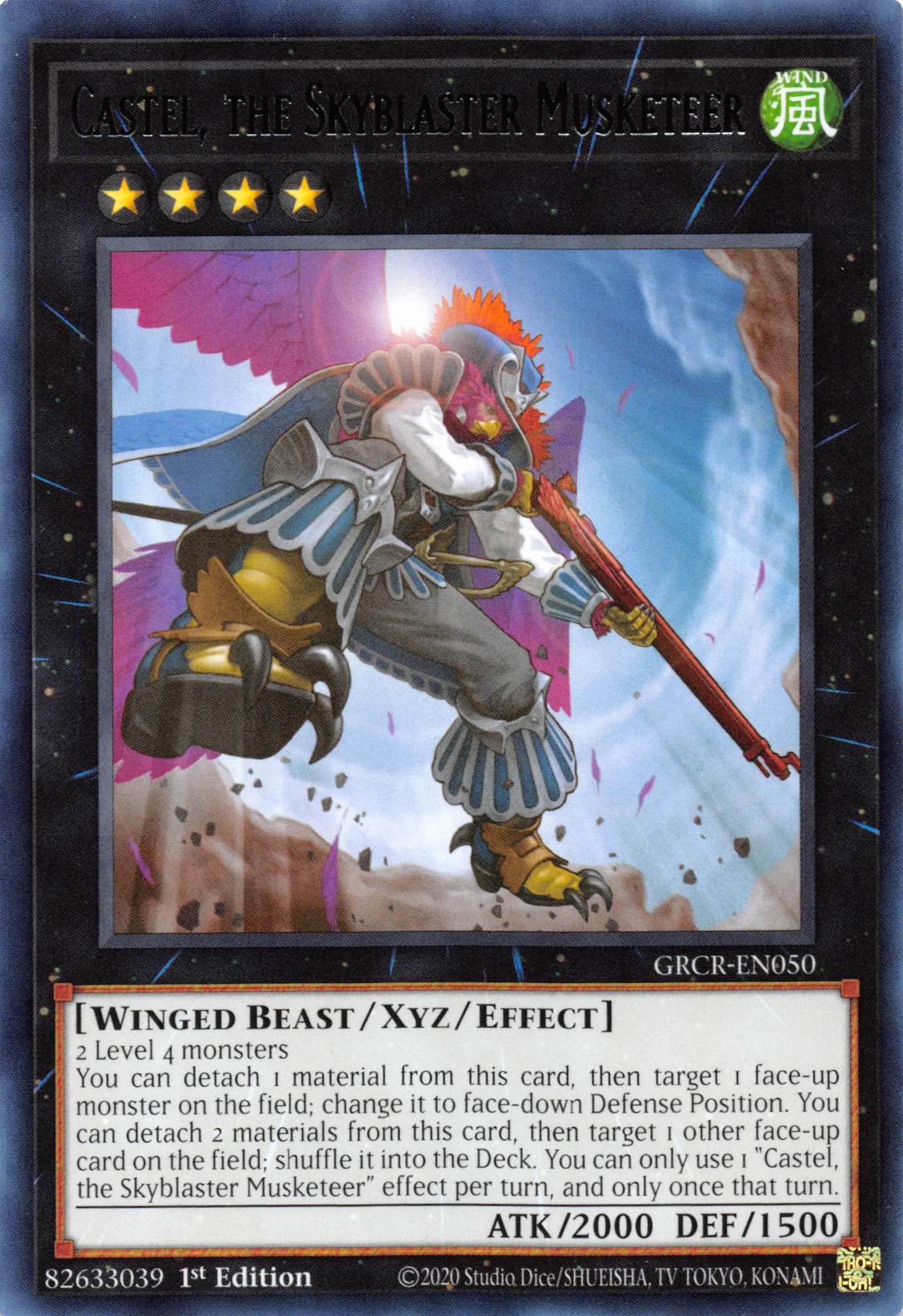 Castel, the Skyblaster Musketeer [GRCR-EN050] Rare | Exor Games Bridgewater