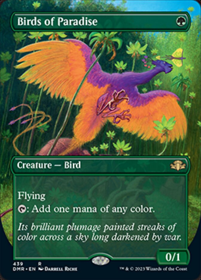 Birds of Paradise (Borderless Alternate Art) [Dominaria Remastered] | Exor Games Bridgewater