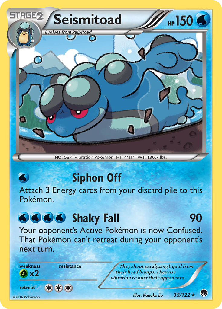 Seismitoad (35/122) [XY: BREAKpoint] | Exor Games Bridgewater