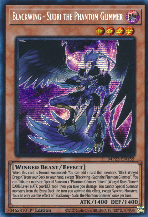 Blackwing - Sudri the Phantom Glimmer [MP23-EN155] Prismatic Secret Rare | Exor Games Bridgewater