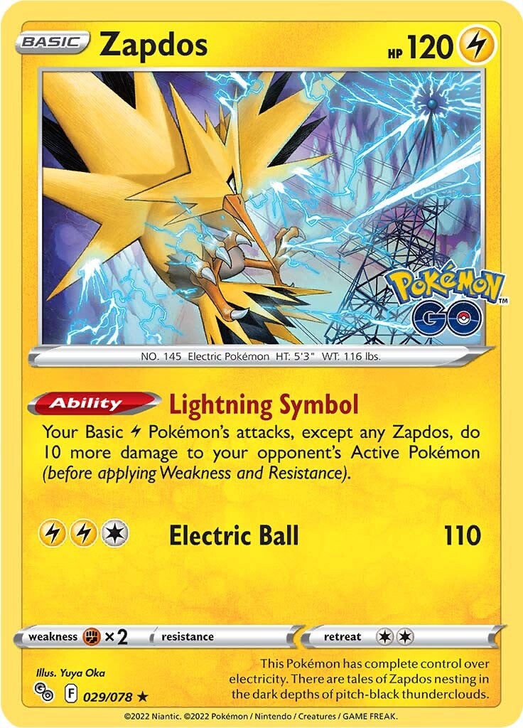 Zapdos (029/078) [Pokémon GO] | Exor Games Bridgewater