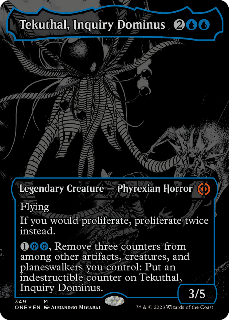 Tekuthal, Inquiry Dominus (Oil Slick Raised Foil) [Phyrexia: All Will Be One] | Exor Games Bridgewater