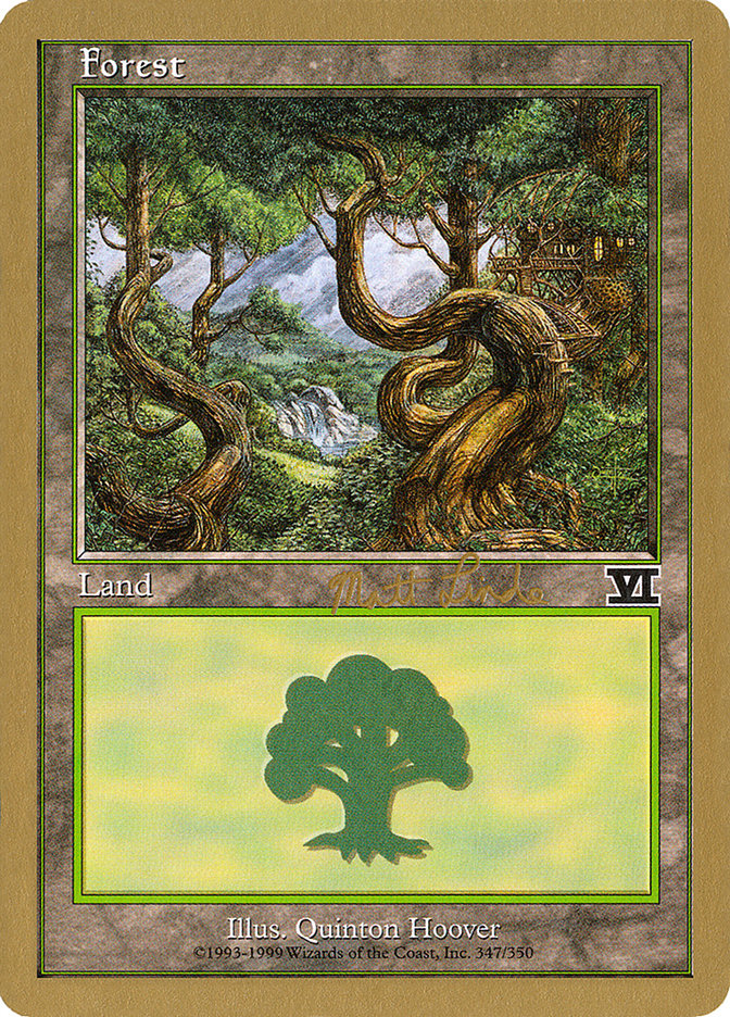 Forest (ml347b) (Matt Linde) [World Championship Decks 1999] | Exor Games Bridgewater