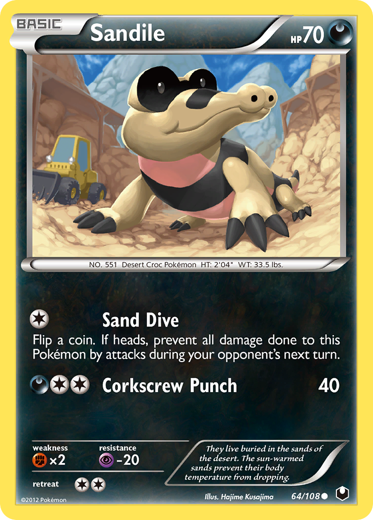 Sandile (64/108) [Black & White: Dark Explorers] | Exor Games Bridgewater