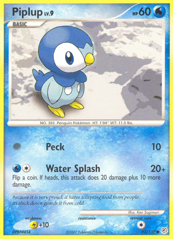 Piplup (93/130) [Diamond & Pearl: Base Set] | Exor Games Bridgewater