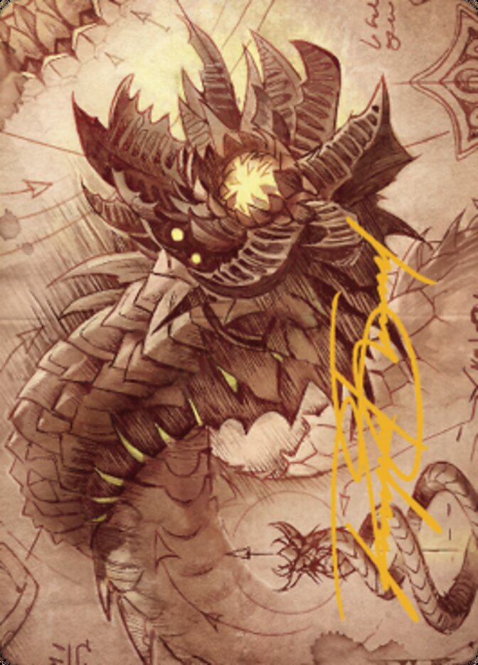 Wurmcoil Engine Art Card (Gold-Stamped Signature) [The Brothers' War Art Series] | Exor Games Bridgewater