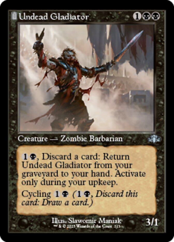 Undead Gladiator (Retro) [Dominaria Remastered] | Exor Games Bridgewater