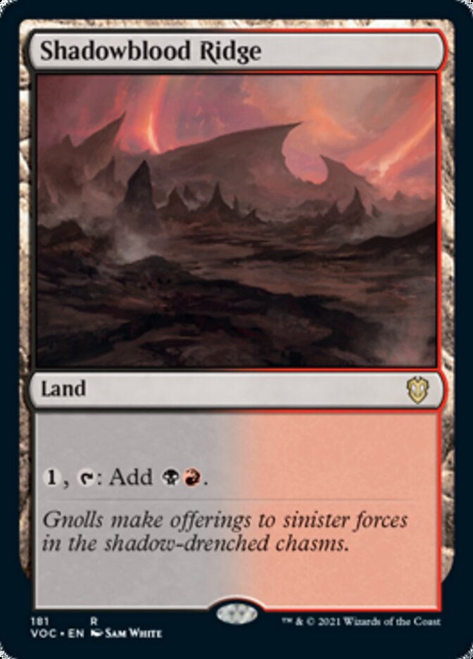 Shadowblood Ridge [Innistrad: Crimson Vow Commander] | Exor Games Bridgewater