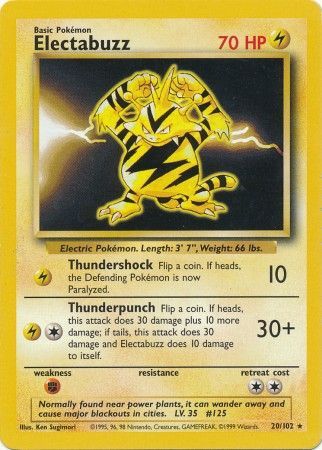 Electabuzz (20/102) [Base Set Unlimited] | Exor Games Bridgewater