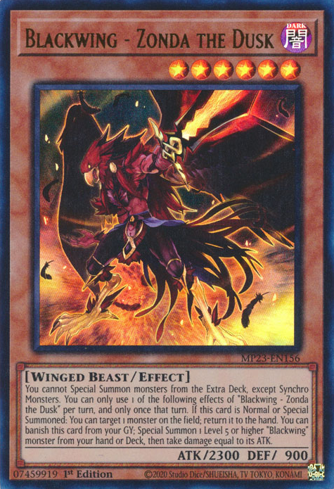 Blackwing - Zonda the Dusk [MP23-EN156] Ultra Rare | Exor Games Bridgewater