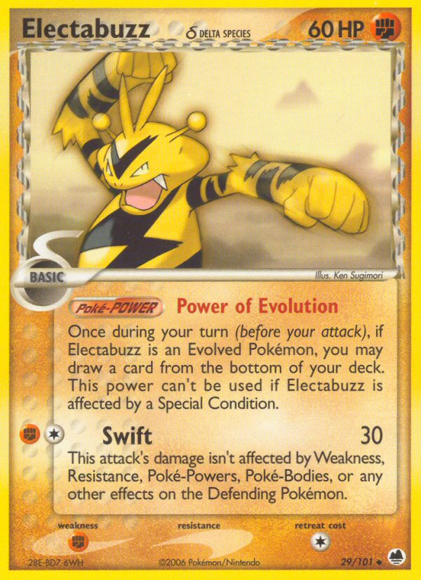 Electabuzz (29/101) (Delta Species) [EX: Dragon Frontiers] | Exor Games Bridgewater