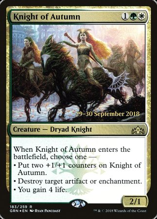 Knight of Autumn [Guilds of Ravnica Promos] | Exor Games Bridgewater