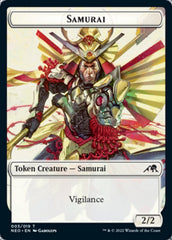 Samurai // Spirit (011) Double-sided Token [Kamigawa: Neon Dynasty Tokens] | Exor Games Bridgewater