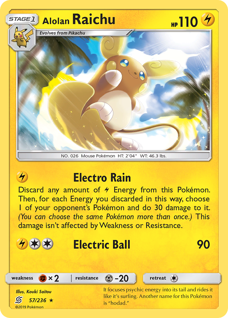 Alolan Raichu (57/236) [Sun & Moon: Unified Minds] | Exor Games Bridgewater