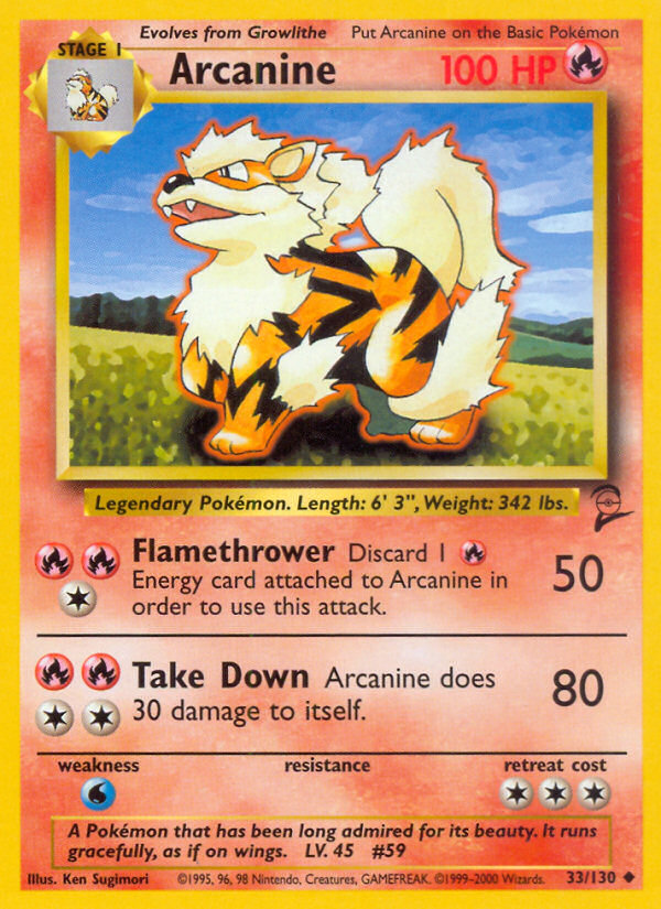 Arcanine (33/130) [Base Set 2] | Exor Games Bridgewater