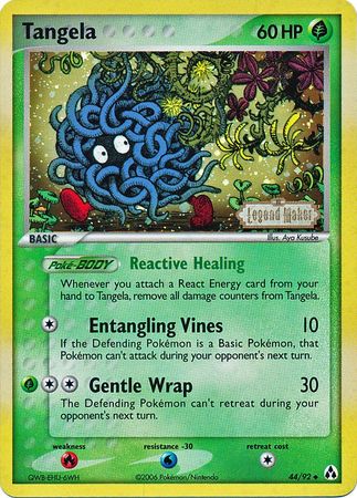 Tangela (44/92) (Stamped) [EX: Legend Maker] | Exor Games Bridgewater