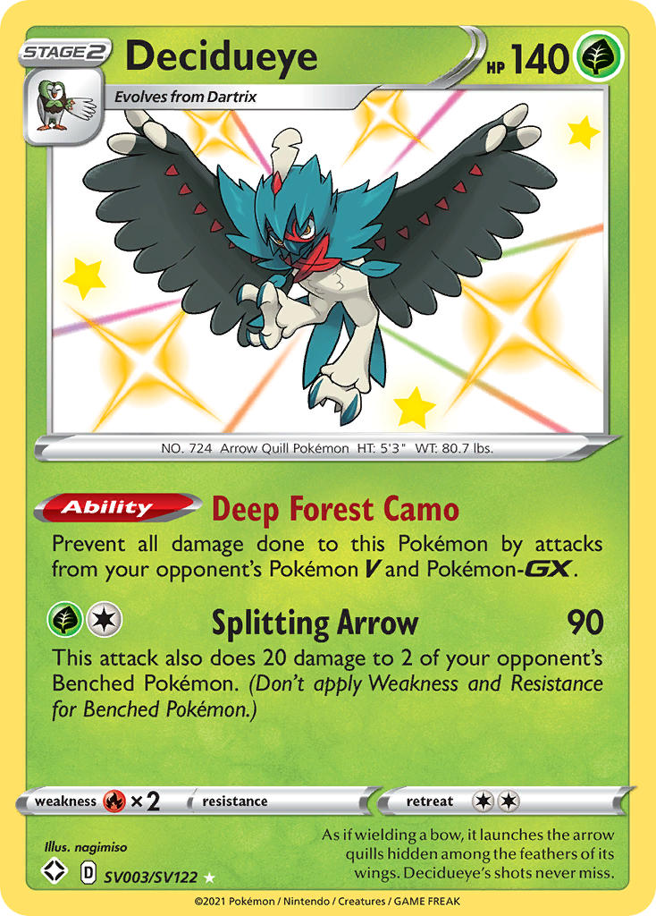 Decidueye (SV003/SV122) [Sword & Shield: Shining Fates] | Exor Games Bridgewater