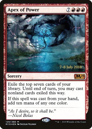 Apex of Power [Core Set 2019 Promos] | Exor Games Bridgewater