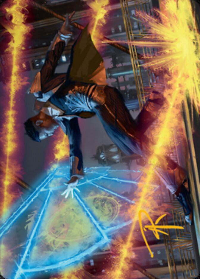 Wingshield Agent Art Card (Gold-Stamped Signature) [Streets of New Capenna Art Series] | Exor Games Bridgewater