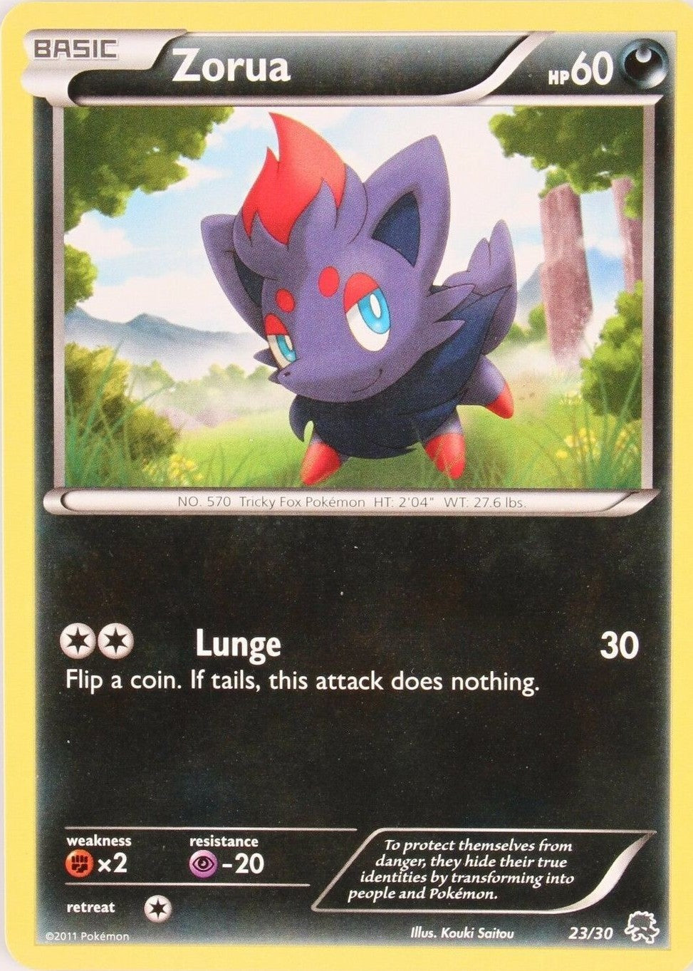 Zorua (23/30) [Black & White: Trainer Kit - Zoroark] | Exor Games Bridgewater