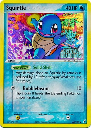 Squirtle (64/100) (Stamped) [EX: Crystal Guardians] | Exor Games Bridgewater