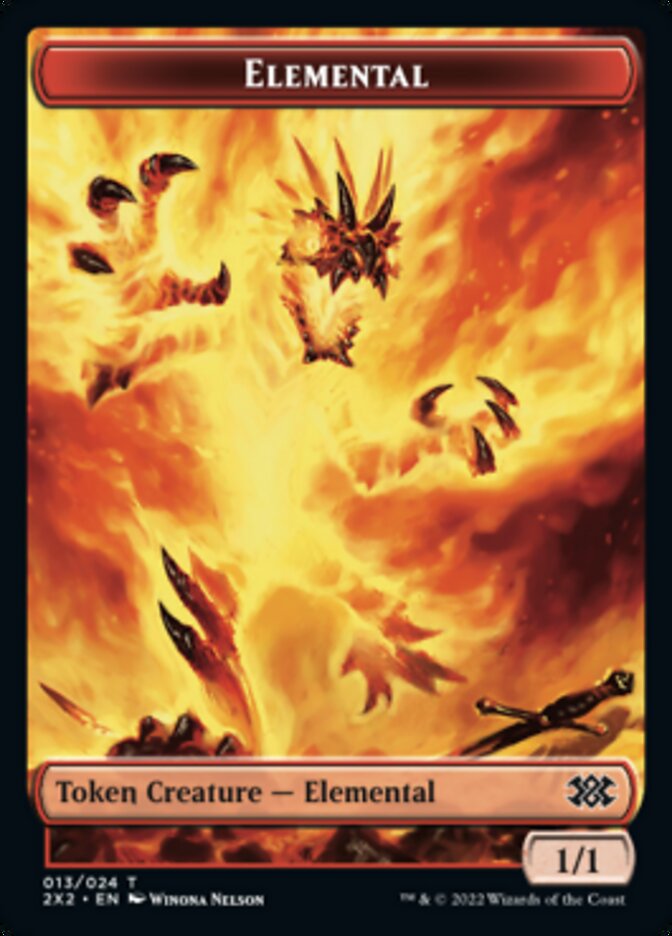 Elemental // Soldier Double-sided Token [Double Masters 2022 Tokens] | Exor Games Bridgewater