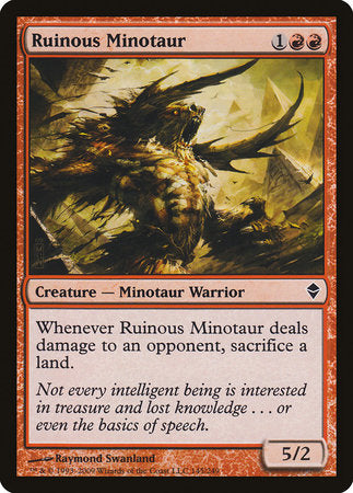 Ruinous Minotaur [Zendikar] | Exor Games Bridgewater