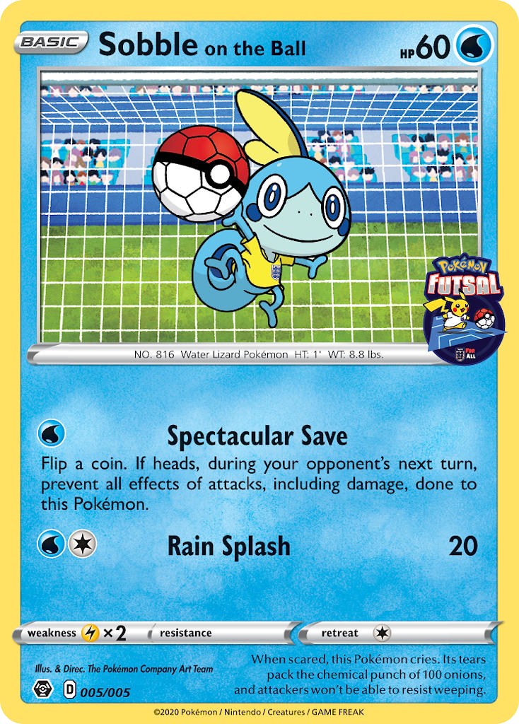 Sobble on the Ball (005/005) [Pokemon Futsal Collection] | Exor Games Bridgewater