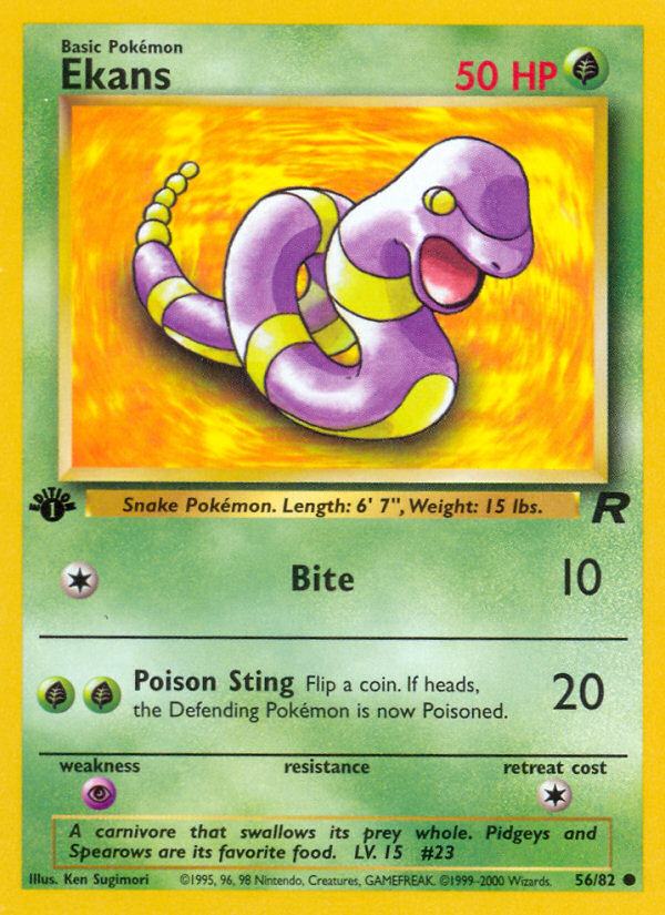 Ekans (56/82) [Team Rocket 1st Edition] | Exor Games Bridgewater