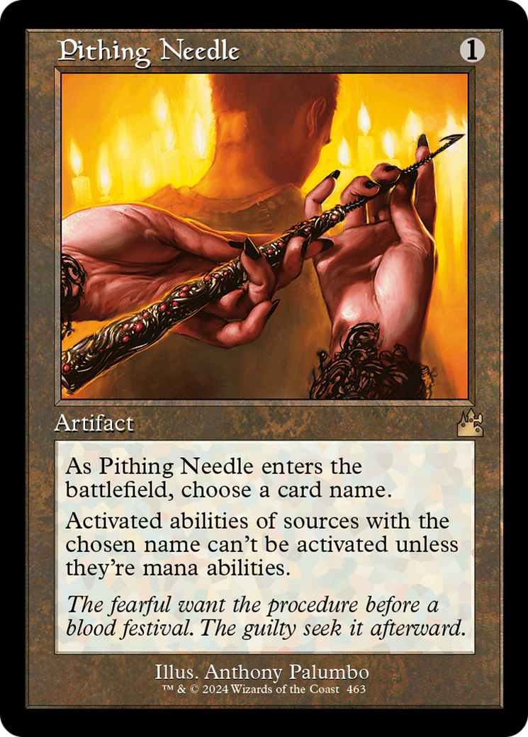 Pithing Needle (Retro Frame) [Ravnica Remastered] | Exor Games Bridgewater