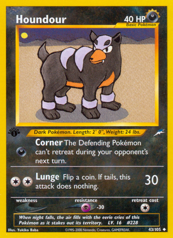 Houndour (43/105) [Neo Destiny 1st Edition] | Exor Games Bridgewater