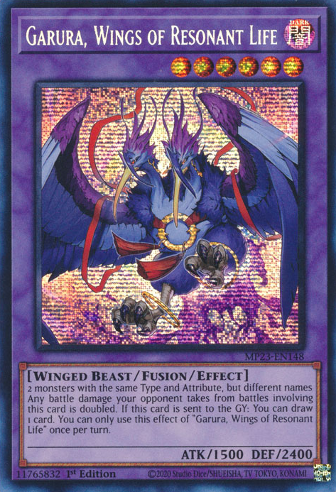 Garura, Wings of Resonant Life [MP23-EN148] Prismatic Secret Rare | Exor Games Bridgewater