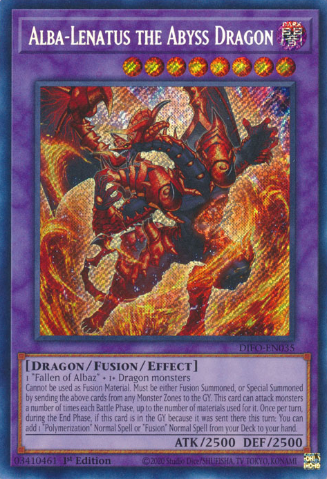 Alba-Lenatus the Abyss Dragon [DIFO-EN035] Secret Rare | Exor Games Bridgewater