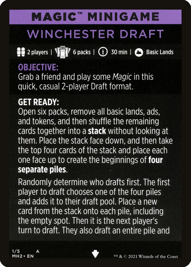 Winchester Draft (Magic Minigame) [Modern Horizons 2 Minigame] | Exor Games Bridgewater